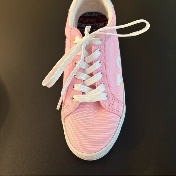 TOMMY HILFINGER SIZE 8M PINK TENNIS SHOES 1. 13/16” MID-SOLE  LOGO - Picture 6 of 13